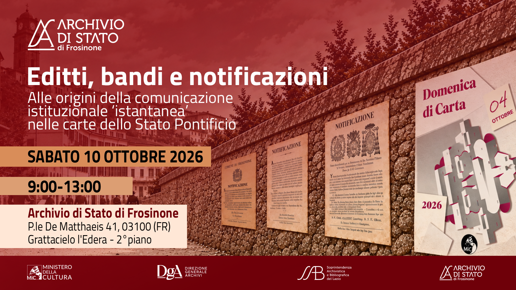 Editti, bandi e notificazioni. Alle origini della comunicazione istituzionale 'istantanea' nelle carte dello Stato Pontificio